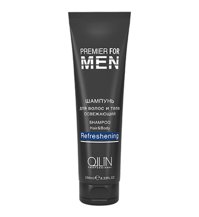 OLLIN Premier for Men Шампунь для волос и тела освежающий, 250 мл