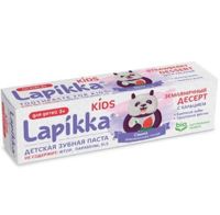Lapikka Kids Зубная паста Земляничный десерт, 45 г