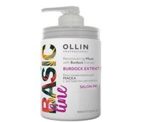 OLLIN Basic Line Восстанавливающая маска для волос с экстрактом репейника, 650 мл