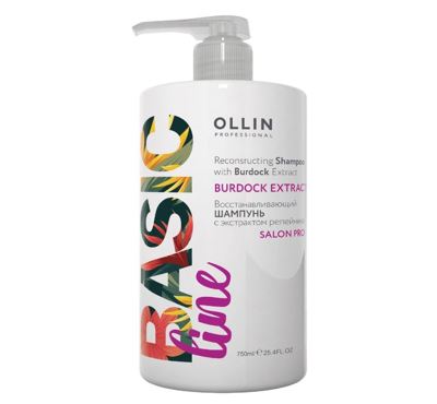 OLLIN Basic Line Восстанавливающий шампунь с экстрактом репейника, 750 мл