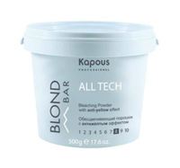 Kapous Professional BLOND BAR Порошок обесцвечивающий All tech с антижелтым эффектом, 500 гр