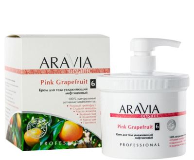 ARAVIA Organic Крем для тела увлажняющий лифтинговый Pink Grapefruit, 550 мл