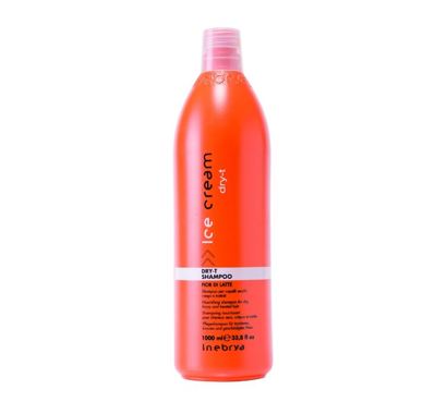 INEBRYA DRY-T Шампунь для увлажнения сухих и пористых волос питательный Shampoo, 1000 мл