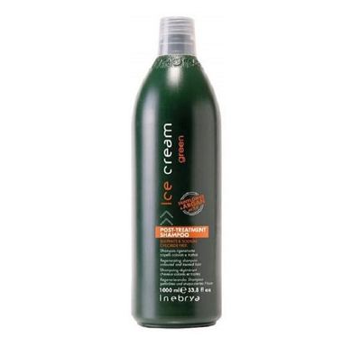 INEBRYA GREEN Шампунь для окрашенных и химически обработанных волос с маслом арганы и подсолнуха Post-Treatment Shampoo, 1000 мл