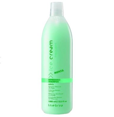 INEBRYA FREQUENT Шампунь для ежедневного применения освежающий мятный Shampoo Refreshing Mint, 1000 мл