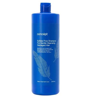 Concept Salon Total Soft Care Шампунь бессульфатный для деликатного очищения поврежденных волос SOFT CARE, 1000 мл