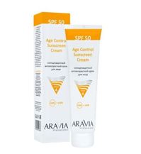 ARAVIA Professional Cолнцезащитный антивозрастной крем для лица Age Control Sunscreen Cream SPF 50, 100 мл